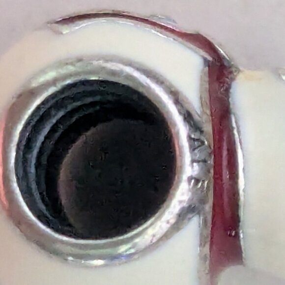 Retired PANDORA 925 ALE Smiling Snowman Enamel Bracelet Charm - Picture 5 of 8